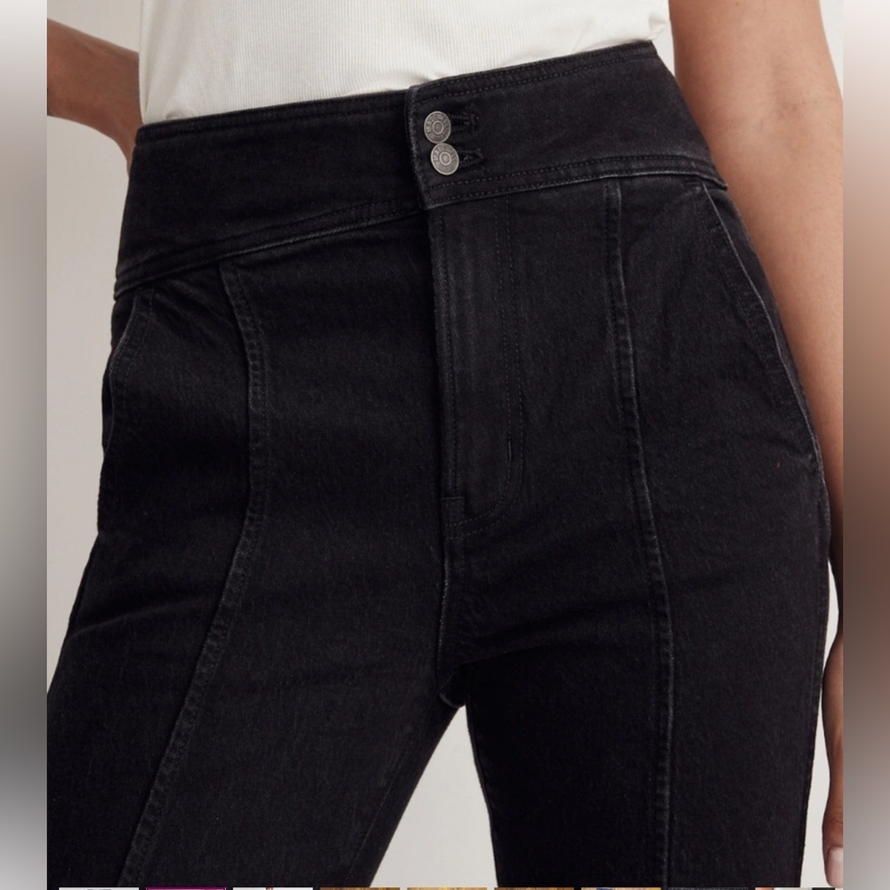Madewell The Perfect Vintage HibRise Black Ankle Jeans Size 31 - Picture 3 of 12